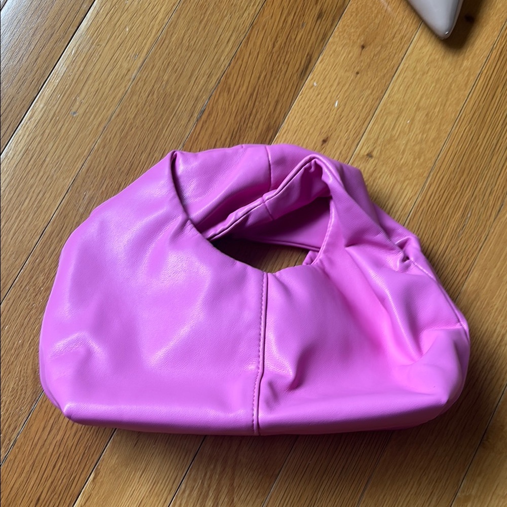 A New Day Pink Gathered Clutch - Picture 1 of 1
